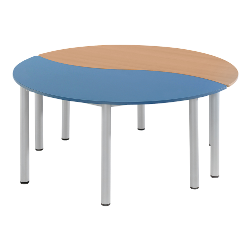 Produkt Bild &bdquo;halbrunder Wellentisch&ldquo; SoooRounD Basic II, mit Vollkernplatte 