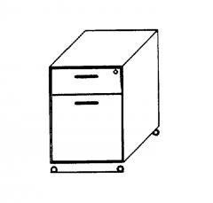 Produktbild Rollcontainer fahrbar mit Zentralverriegelung CUC27