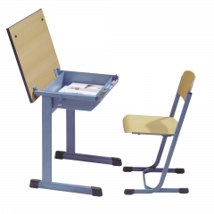 Produktbild Einersch&uuml;lertisch mit Stahlblechablage 