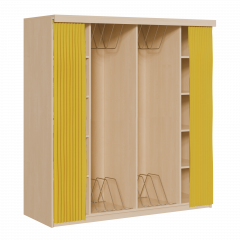 Produktbild Liegepolsterregal mit Vorhang f&uuml;r 160 cm lange Polster, mit F&auml;chern KLPV 10 160