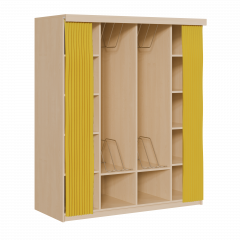 Produktbild Liegepolsterregal mit Vorhang f&uuml;r 130-150 cm lange Polster, mit F&auml;chern KLPV 8