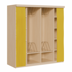 Produktbild Liegepolsterregal mit Vorhang f&uuml;r 130-150 cm lange Polster, mit F&auml;chern 