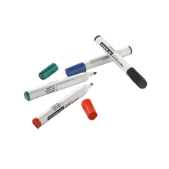 Produktbild 4 Whiteboardstifte sortiert blau, rot, schwarz, gr&uuml;n und 1 Wischer EW Z 2+4