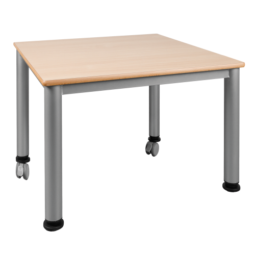 Produkt Bild Fahrbarer quadratischer Tisch, Platte mit Schichtstoff 
