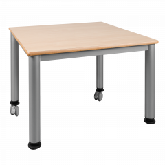 Produktbild Fahrbarer quadratischer Tisch, Platte mit Schichtstoff 