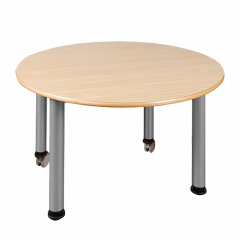 Produktbild Fahrbarer runder Tisch, Platte mit Schichtstoff 