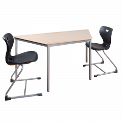 Produktbild Halbrunder Tisch, Platte mit Schichtstoff 