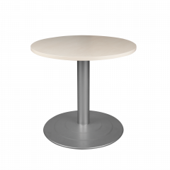 Produktbild Rundtisch mit Tellerfu&szlig;gestell in wei&szlig;alu - RAL 9006 