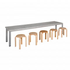 Produktbild Bastelarbeitsplatz mit h&ouml;henverstellbarem Stahlgestell 