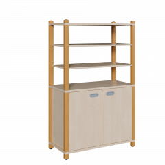 Produktbild Stollen-Schrank mit 2 T&uuml;ren, oben 3 offene F&auml;cher 0616 021 00