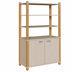 Produktbild Stollen-Schrank mit 2 T&uuml;ren, oben 3 offene F&auml;cher 0618 021 00