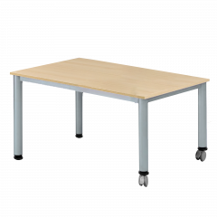 Produktbild Fahrbarer rechteckiger Tisch, melaminbeschichtete Platte 