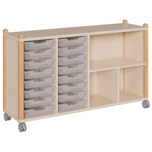 Produkt Bild fahrbares Regal in Stollenbauweise 