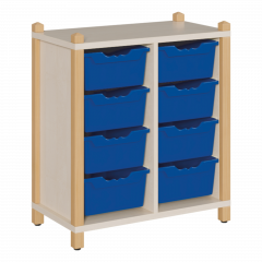 Produktbild Regal mit ErgoTray-Boxen in Stollenbauweise 7408 072 00