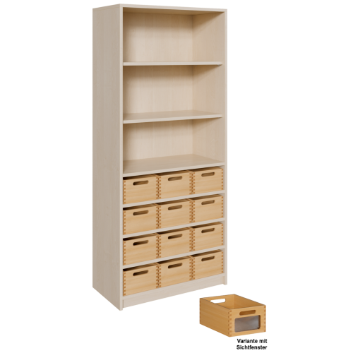 Produkt Bild Korpus-Regal mit Materialk&auml;sten und offenen F&auml;chern 7818 062 00