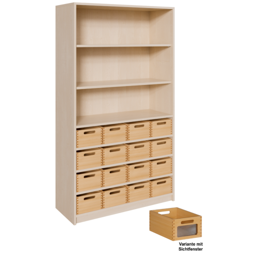 Produkt Bild Korpus-Regal mit Materialk&auml;sten und offenen F&auml;chern 0218 062 00