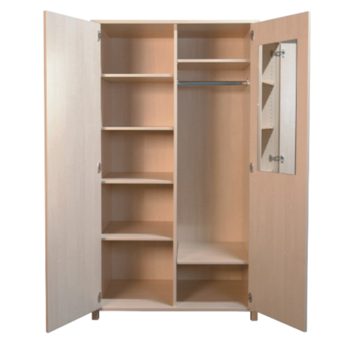 Produkt Bild Stollen-Kleiderschrank, li.4 EB, re.Garderobe, Spiegel I KSH 1060