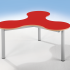 Produkt Bild Kleeblatt Dreiertisch Schultisch mit Melaminplatte, höhenverstellbar 