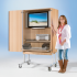 Produkt Bild Zweitüriger TV-Wagen mit 1 Einlegeboden, fahrbar FTV 120 B