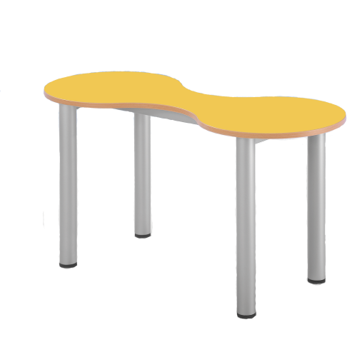 Produkt Bild Kleeblatt Zweiertisch Schultisch mit Melaminplatte 