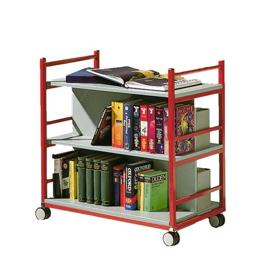 Produkt Bild Bücherwagen mit 3 Ebenen, fahrbar BT