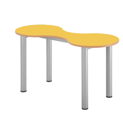 Produkt Bild Kleeblatt Zweiertisch Schülertisch mit Melaminplatte, höhenverstellbar 