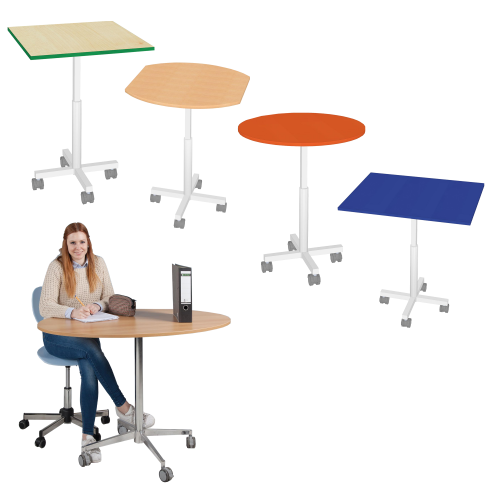 Produkt Bild Mobiler und höhenverstellbarer Steh- und Sitztisch 