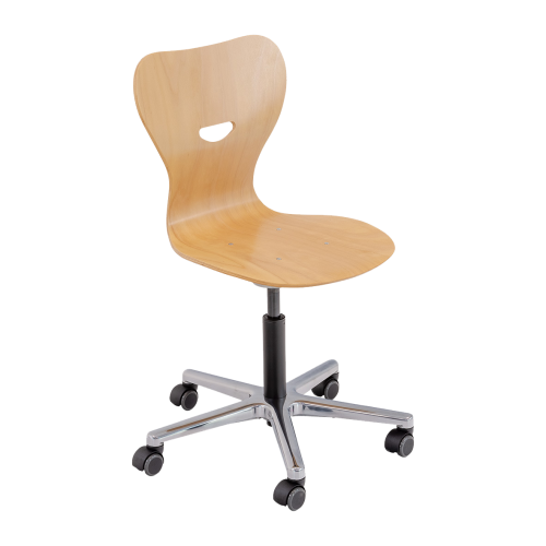 Produkt Bild Drehstuhl mit Sperrholz Sitzschale, Standfüße, HV1 SD7EGH08S