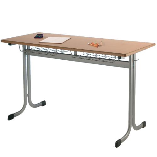 Produkt Bild Zweier-Schülertisch 130x65 cm MT60E-K, Tischplatte Melamin mit ABS- Kante 