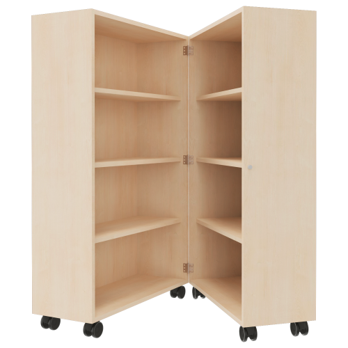 Produkt Bild Bücherwagen mit 6 Einlegeböden, zusammenklappbar, fahrbar WK 24