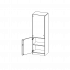 Produkt Bild Schrank, 5 Ordnerhöhen, Tür unten (2 OH), oben 3 Vitrinentüren - Serie evo180 