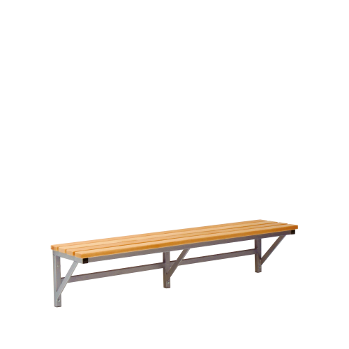 Produkt Bild Umkleidebank zur Wandmontage mit Massivholz Sitzleisten 