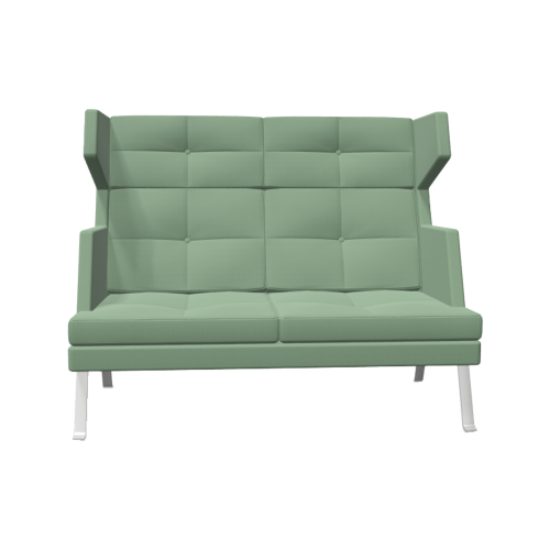 Produkt Bild hohes 2er Sofa Ona mit Metallgestell und Seitenschale 