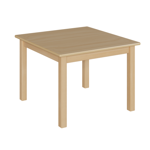 Produkt Bild Quadrattisch mit Massivholzgestell und Schichtstoffplatte 